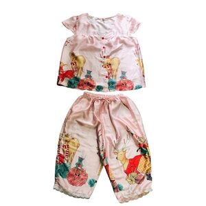 Mango Holiday Lace trim Pajamas